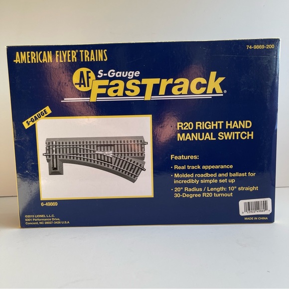 American Flyer Trains AF S-Gauge R20 Right Hand Manual Switch  6-49869 by Lionel - Picture 6 of 7